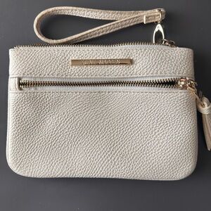 Steve Madden Cream Wristlet